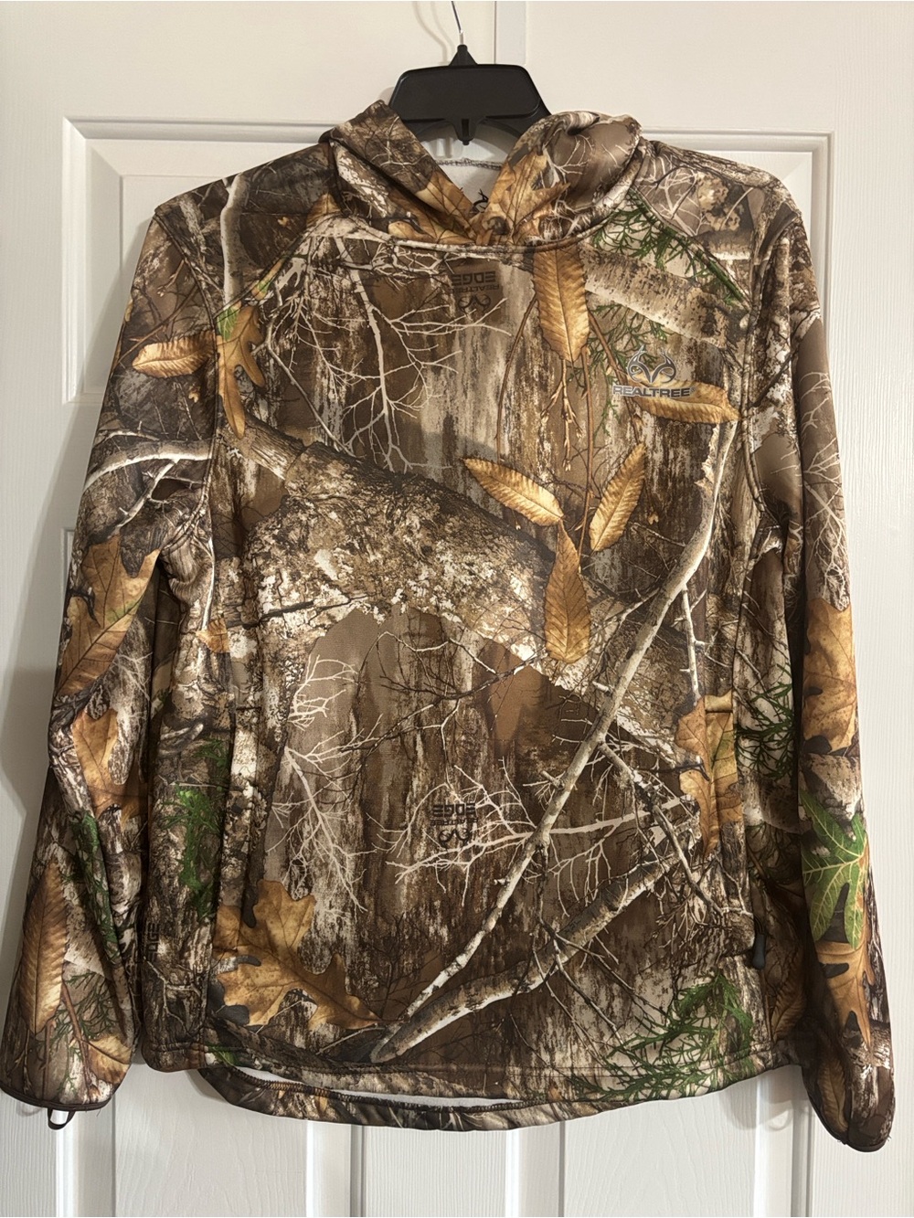 REALTREE Mens Camo Hooded Pullover in Brown and Green